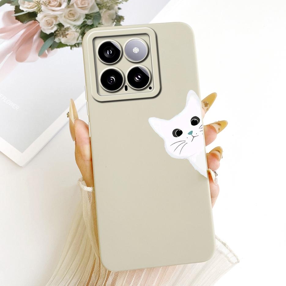 For Xiaomi Mi 14 Pro Case Cute Rabbit Cartoon Cover Shockproof Soft TPU Phone Case For Xiaomi 14 Pro Mi14 Pro 5G Back Cover Bags