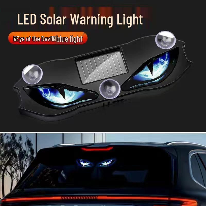 Smart Solar Car Atmosphere Light: Devil's Eye, No Wiring, Multi-Mode Decorative & Safety Light