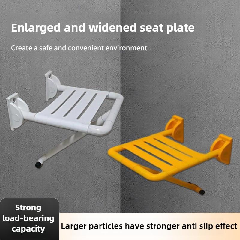 Foldable Bathroom Shower Stool Nursing Homes Anti Slip Shower Chair Stainless Steel Staircase Rest Wall Chair