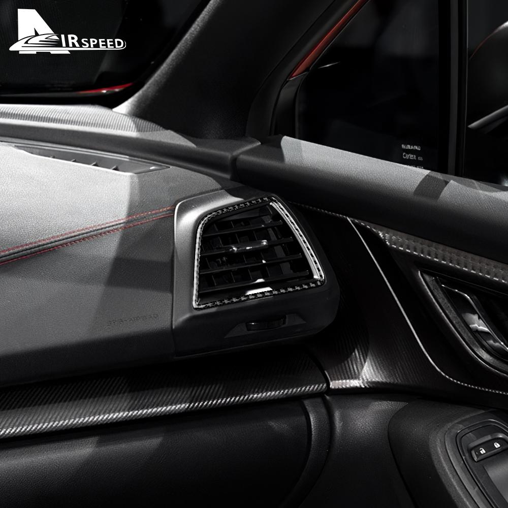 For Subaru Crosstrek 2018-2023 Impreza 2017 2018 2019 2020 2021 2022 2023 Soft Carbon Fiber Sticker Dashboard Side Air Outlet