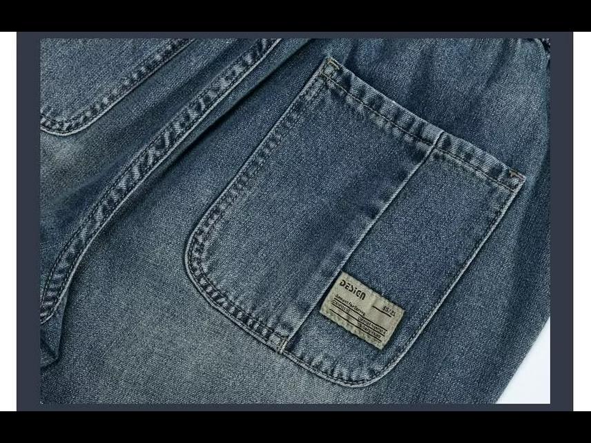 Men's Thin Denim Summer Shorts - Loose, Casual American Style