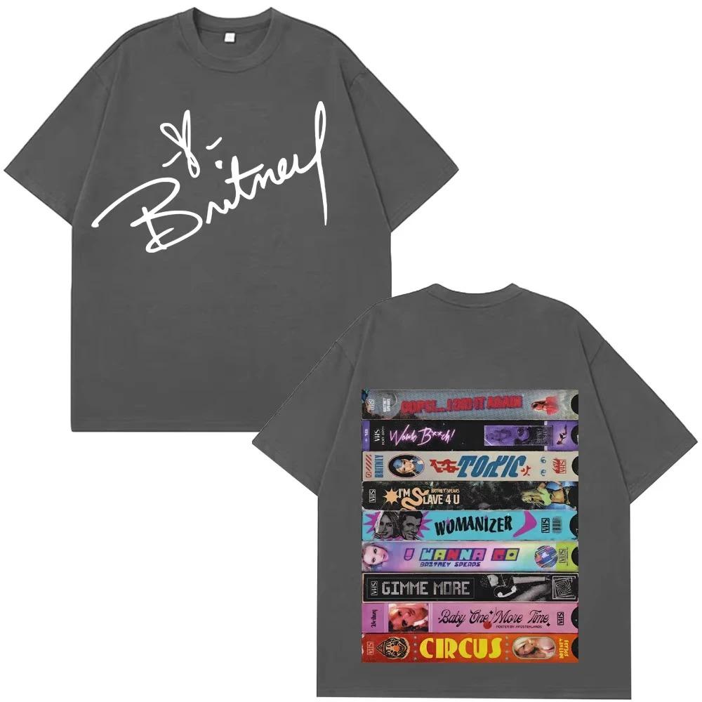 2026 Free Style Britney Spears Grafica Estate Magliette Coppia Uomo Donna Abbigliamento Maglietta Vintage Casual Classica T-shirt Cotone Streetwear