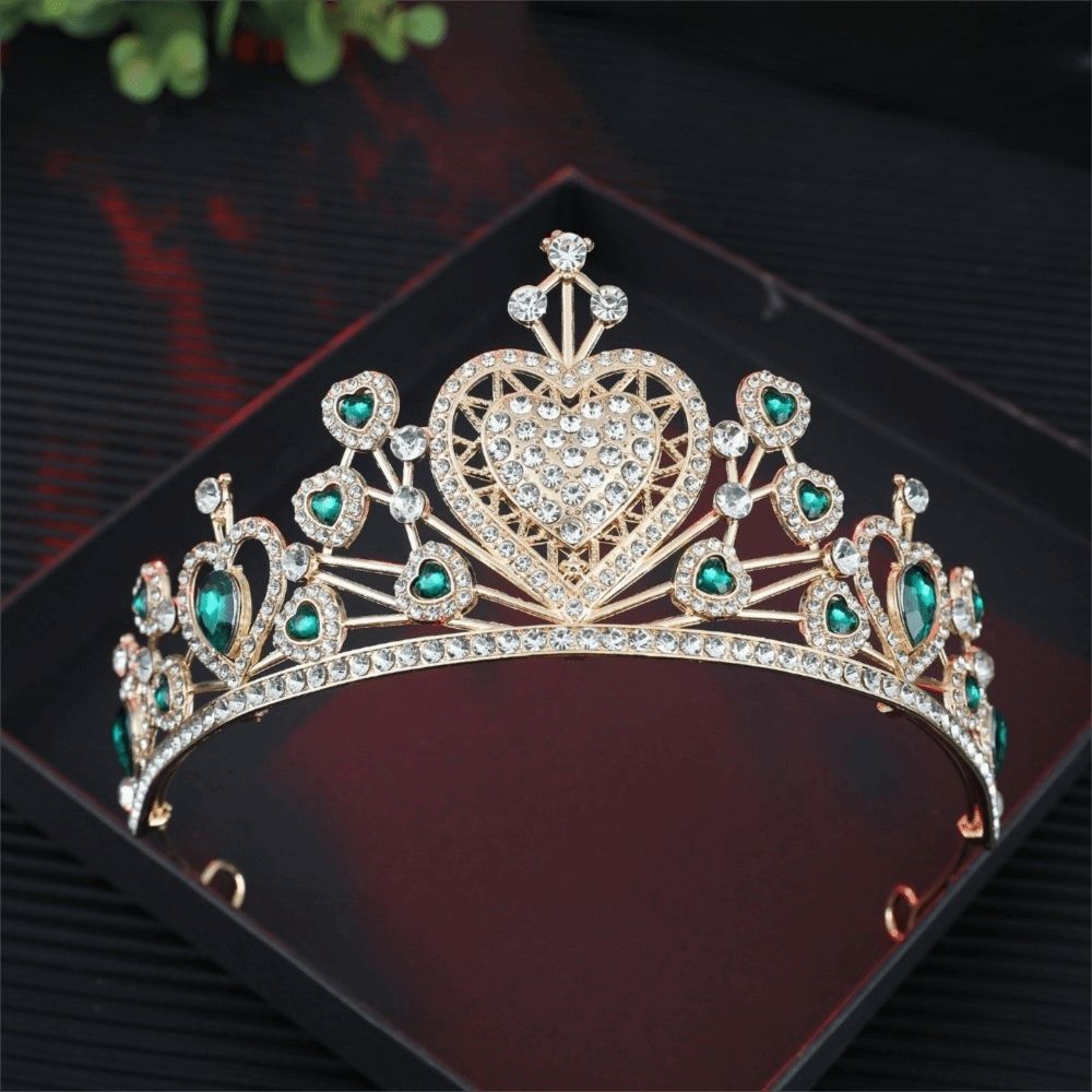 Multicolor Princess Rhinestone Crown Headpieces Wedding Hair Tiara  Wedding Hair Accessories