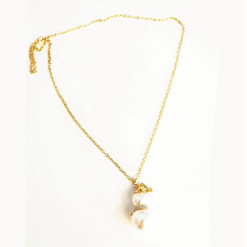 Toamnă și Iarnă Femei Pulover Lung Lanț Cadou de Crăciun Perle Om de Zăpadă Colier pandantiv