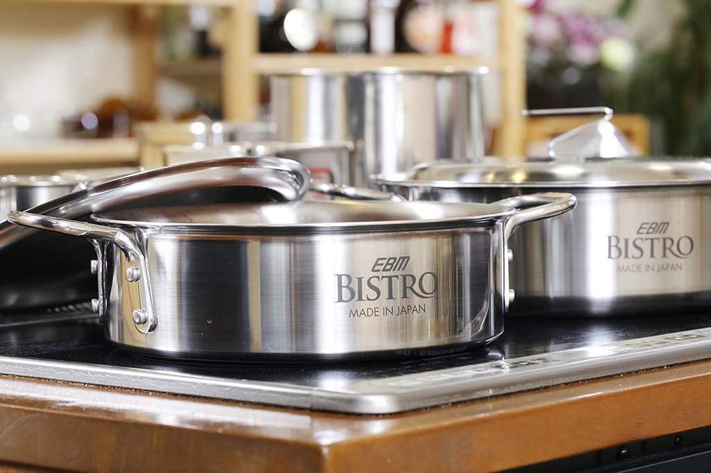 EBM Bistro Clad Outer Pot 24cm Without Lid 3-layer