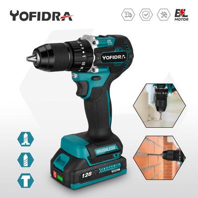 13mm Fırçasız Elektrikli Darbeli Matkap 2 Vites 35 + 3 Tork Akülü Verimli Elektrikli Tornavida Makita 18 V Pil