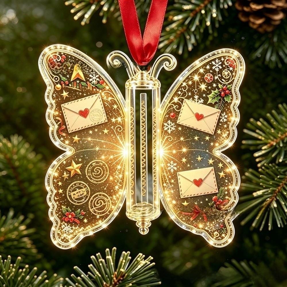 Santa Claus Christmas Tree Ornaments Butterfly Hanging Decorations Home Decoration