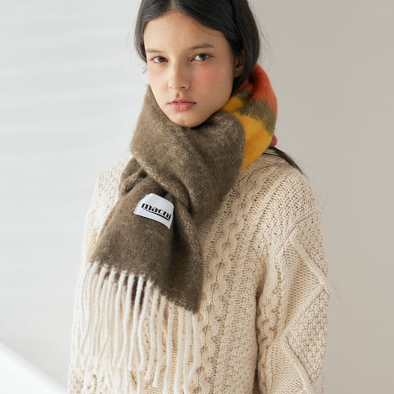 macni RAINBOW MUFFLER_BROWN