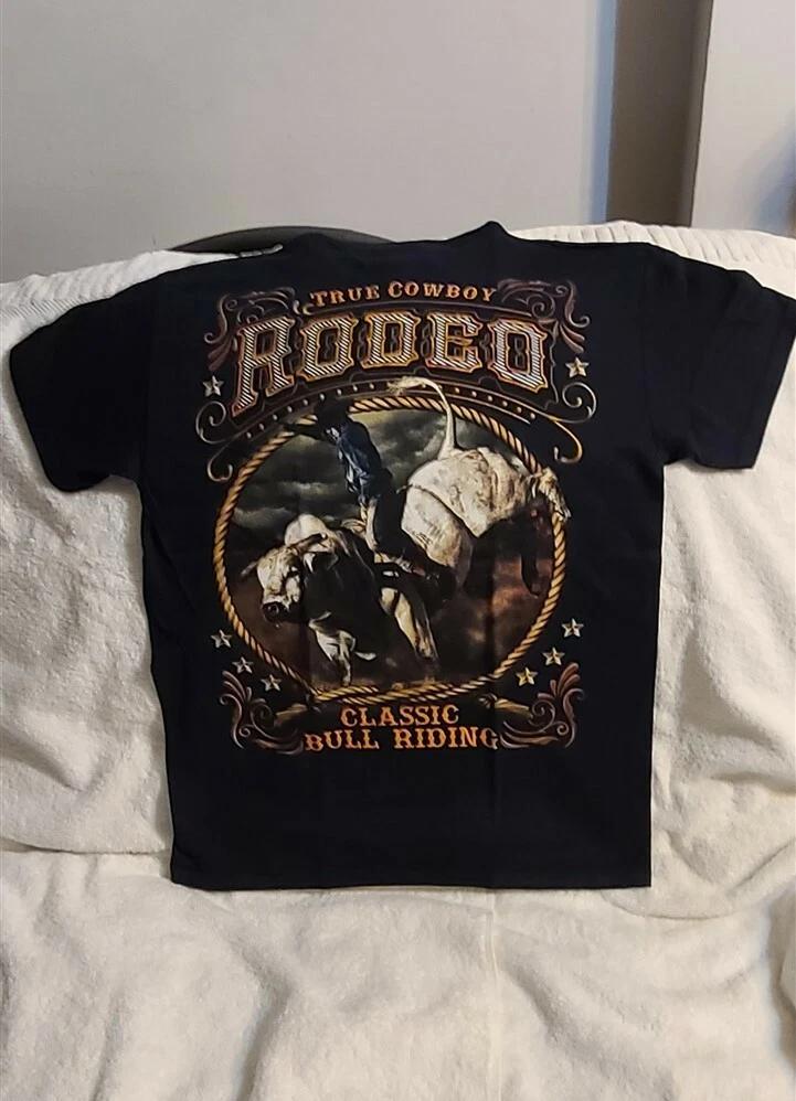 TRUE COWBOY RODEO CLASSIC BULL RIDING ROPE T-shirt XL