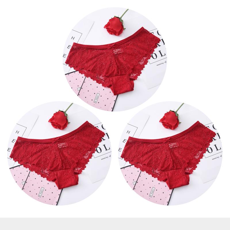 

Трусики для Женщин Сексуальное Кружево Дышащее Женское Белье Трусики Прозрачные Брифы Комплект Женских Трусов M-XXL 3 Шт./лот M