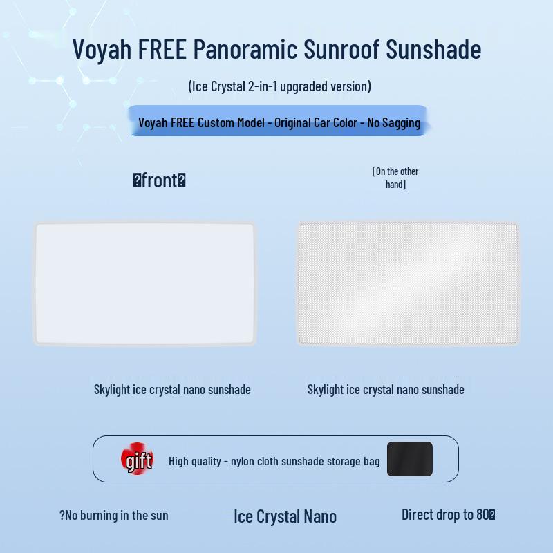 Lantu 2021 FREE Sunroof Ice Crystal Heat Insulation & Privacy Sunshade Board