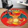 1pc Pokemon Charizard Office Round Area Rug, Indoor Mat Suitable For Office, Under Office Chairs Bedroom Living Room Home Decor, Room Deco