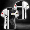 3D Portugal Flag and Emblem Printed T-shirt Spirit Totem Pattern Men's Short Sleeved Top Casual Cool Street O-neck Clothing