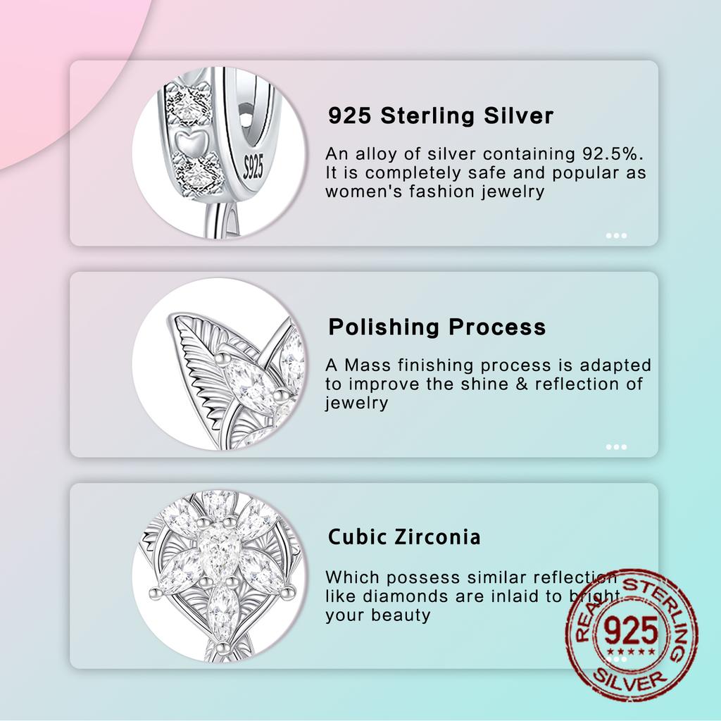 copper Leaf Fairy Angel Zircon Dangle Pendant Charm Compatible With Authentic Charm Bead Charms Bracelets Women Do It Yourself Jewellery Gift