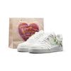 Chaussures de Skateboard Basse Air Force Amortissantes Résistantes à l'Abrasion Antidérapantes pour Femmes Cyan Blanc Sac Shopping cw2288-111(Équipe500-)