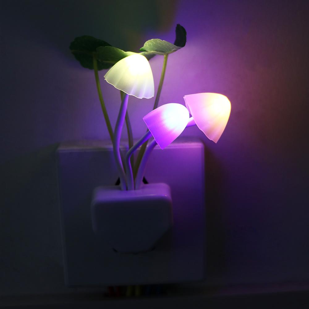 Illumination Home New Romantic Bed Control Lights Colorful Mushroom Light Sensor Control LED Lamp