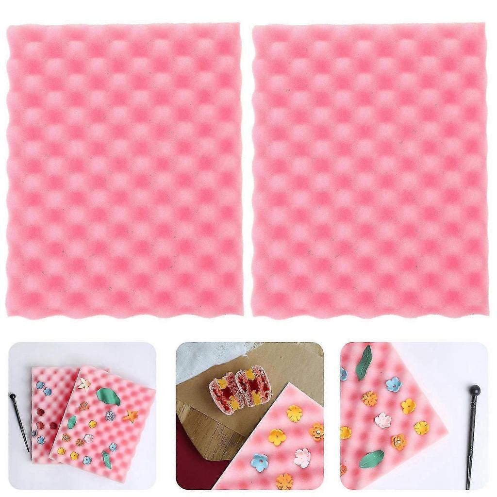 Éponge de séchage pour gâteaux Rose Supports de séchage Forme bombée 25*20cm Anti-adhésif 2Pcs