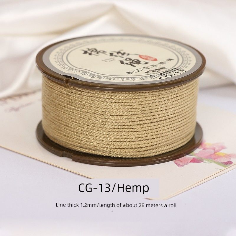 

Mongolia Bodhi Tassel Fringe Inelastic Hand-Made Cotton Threads Upgrade-Hemp(1.2mm/CG-13/a roll)