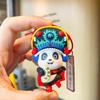 Exquisite New Chinese Style Panda Keychain Perfect Couple Pendant Silicone Key Ring Gift