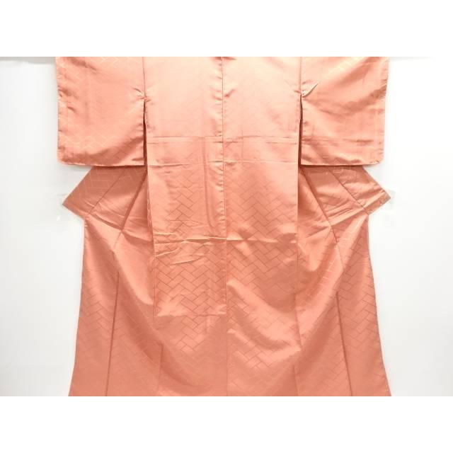 Higaki pattern woven plain colored kimono [used] [worn] [plain colored]