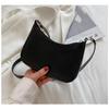 Cute Solid Color Small Square Bag Lightweight Portable Single Shoulder Armpit Bag for Students School Daily