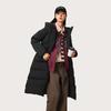 Li Ning Sports Trend Series Solid Color Cold Resistant Warm Outdoor Long Down Jacket Women Outerwear Black AYMU044-3