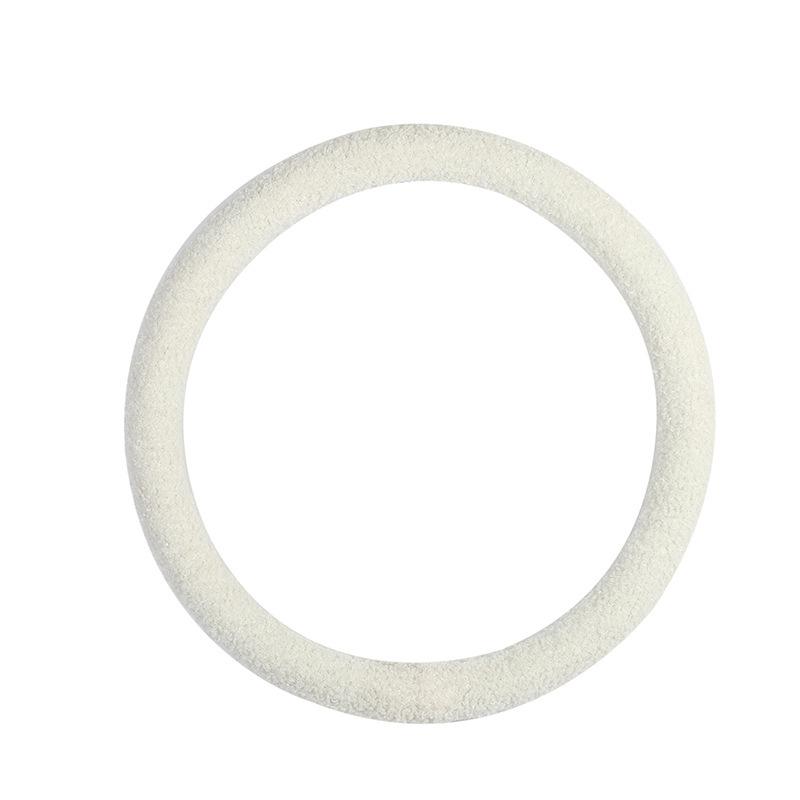 Warm Lamb Fleece Creative Embroidered Universal Winter Car Steering Wheel Cover