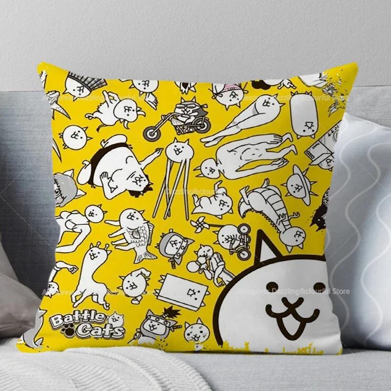 Federa Cuscino Letto The Battle Cats per Neonati Copricuscino Lettino Personalizzato Decorazione Stanza Regalo per Bambini Senza Imbottitura,(8)