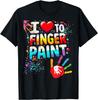 I Heart Love To Finger Paint Im Paint Cute Couples Valentines Day Unisex and Womens Gender Gift Tshirt  Harajuku Vintage Top