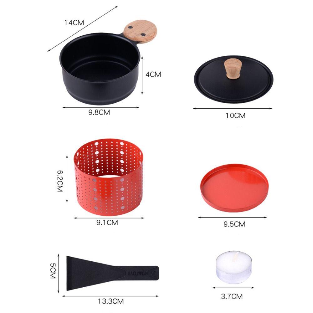 Windproof Cheese Grill Cylindrical Butter Melter Portable Cheese Raclette Pot Baking