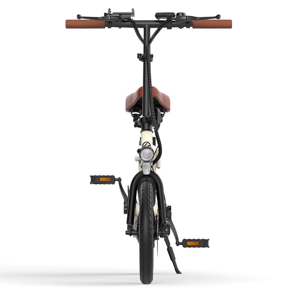 Eskute F200 14" Faltbares Elektrofahrrad 250W, 36V Batterie, Hinterradfederung, Doppelscheibenbremsen, LCD-Display, Handyhalter