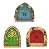 Fairy Princess Door Wooden Figurine With Printed Design For Yard Decor