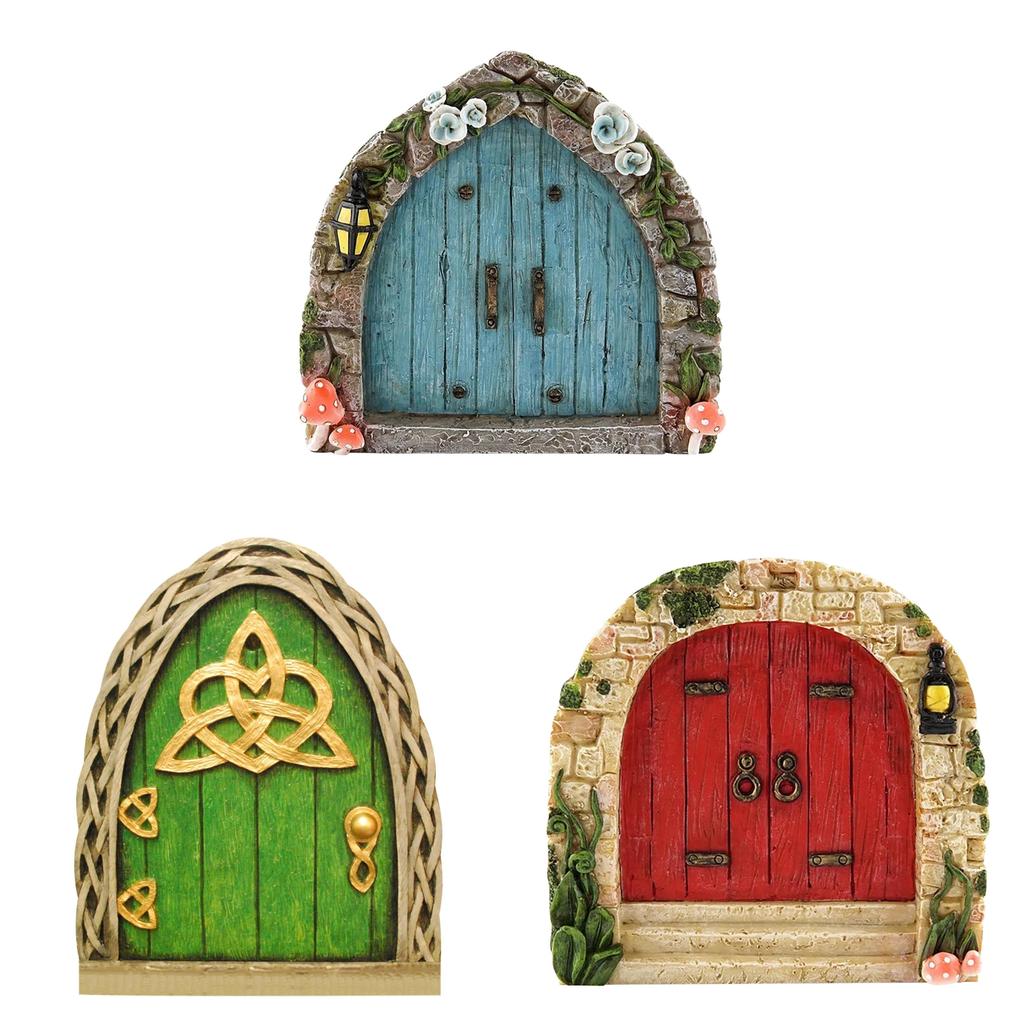 Fairy Princess Door Wooden Figurine With Printed Design For Yard Decor