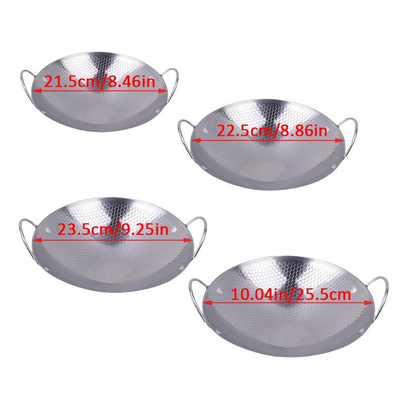 Stainless Steel Honeycomb Skillet Non-Stick With Handle Scratch-Resistant Cooking Dry Boiler Alcohol Stove Camping Cookware