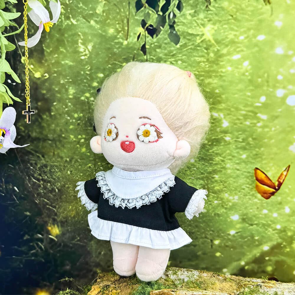 Niannyyhouse 20cm Plush Clothes, Nun's Clothes, Black Dress, Headgear, Cotton Doll, Dress-Up (20cm)