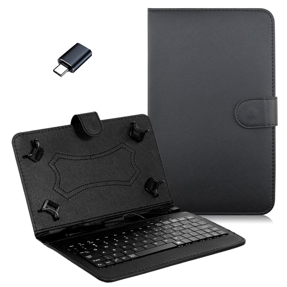 

Bluetooth-compatible Keyboard Protective Case for 7-8.3 Inch Android Tablets Wireless Keyboard Case with Micro USB + USB Type-C Interface