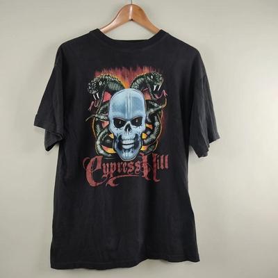 90#039;s Cypress Hill European Tour Black Unisex Heaven Cotton Tshirt Reprint Unisex T-Shirt