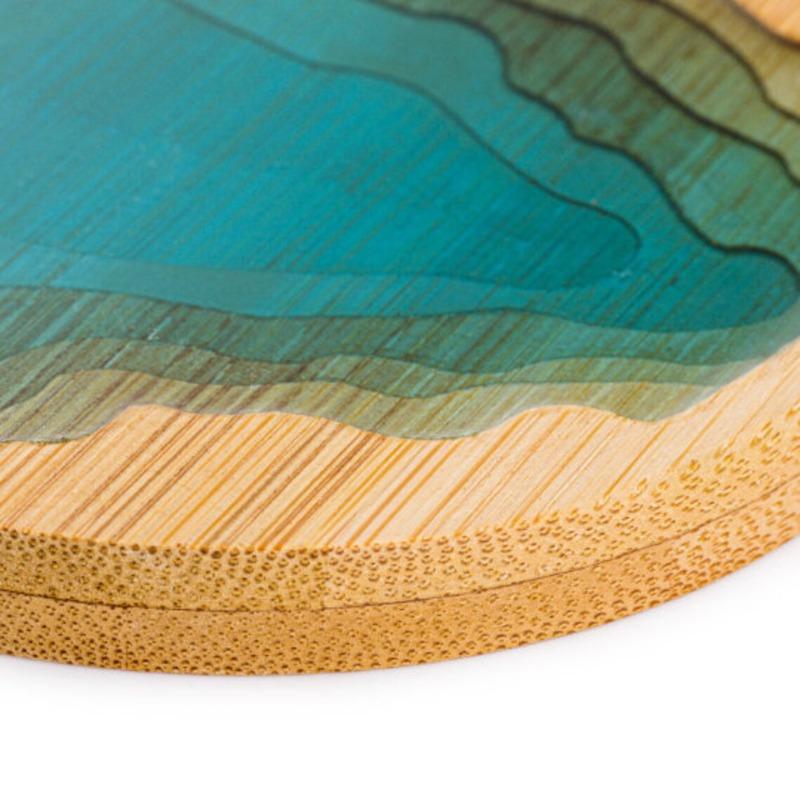 Creative Bamboo Resin Creative Classical Round Square Coasters Placemats Heat Mat Japanese Style Cup Mat Kitchen Home Decoration
