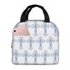 Russian Orthodox Cross Print Insulated Lunch Bag for Women Office Cooler Thermal Food Box Tote Portable Lunch Boxes Container