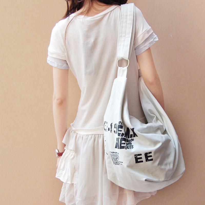 Casual Letter Design,Canvas Bag For Women ,Large Capacity Hobo Bags, Fashion Shoulder Bag ,Shopping Girls Handbags and Totes  bo