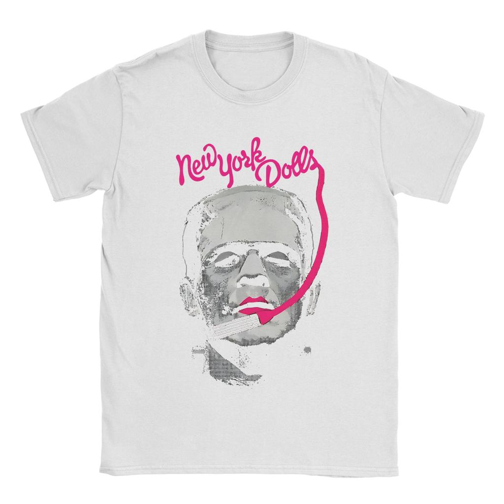 Ullzang New York Dolls Frankenstein Tshirts Men Cotton Short Sleeve  Crewneck Summer Tops Shirts