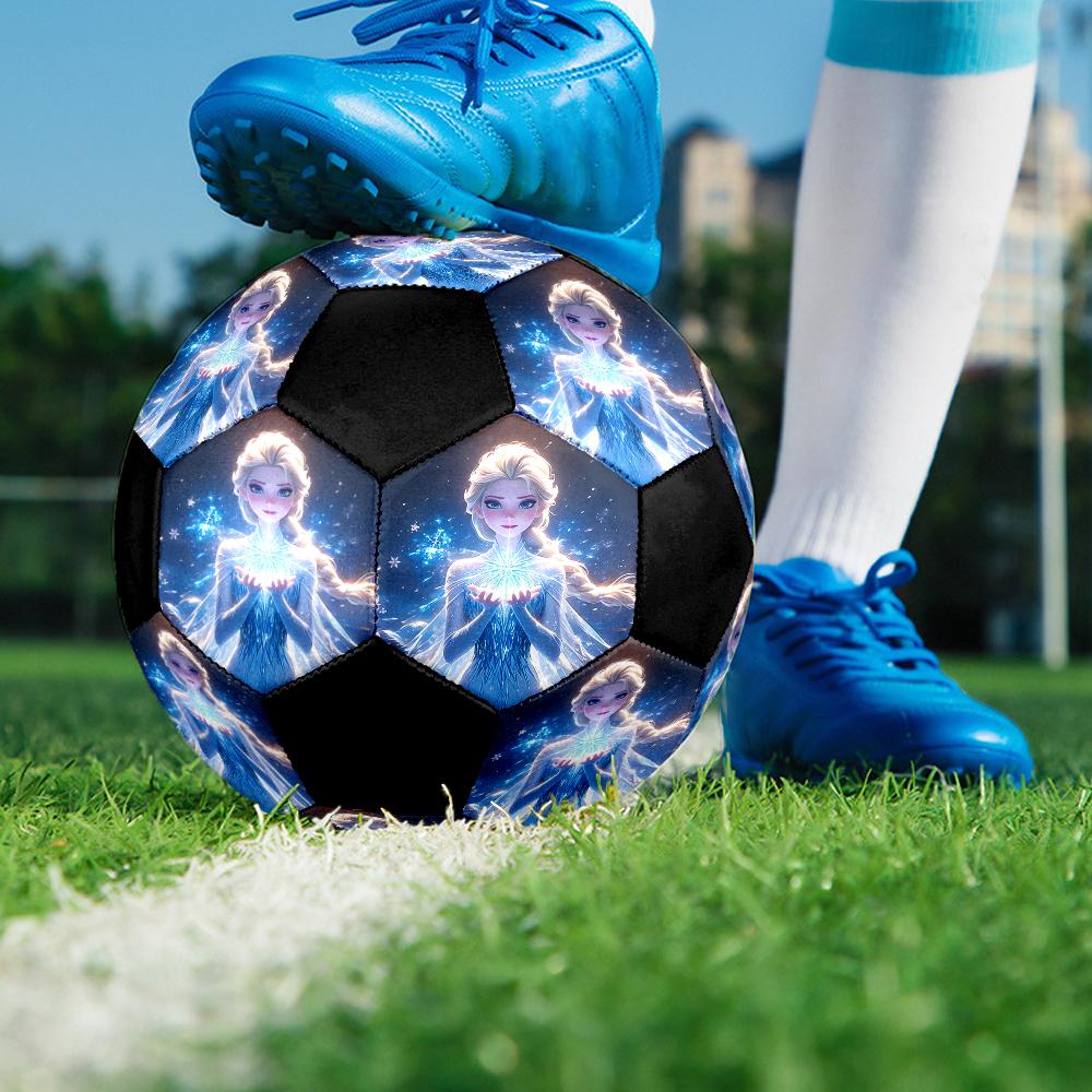 Elsa Theme Size 5 Soccer Ball, Suitable for Both Indoor and Outdoor Matches, a Gift Suitable for Everyone.