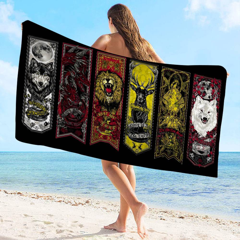 Popular TV Series G-Game Of T-Thrones Beach Towel Colorful Bath Towels For Girl Microfiber Custom Sand Free Beach Spa Gym Pool