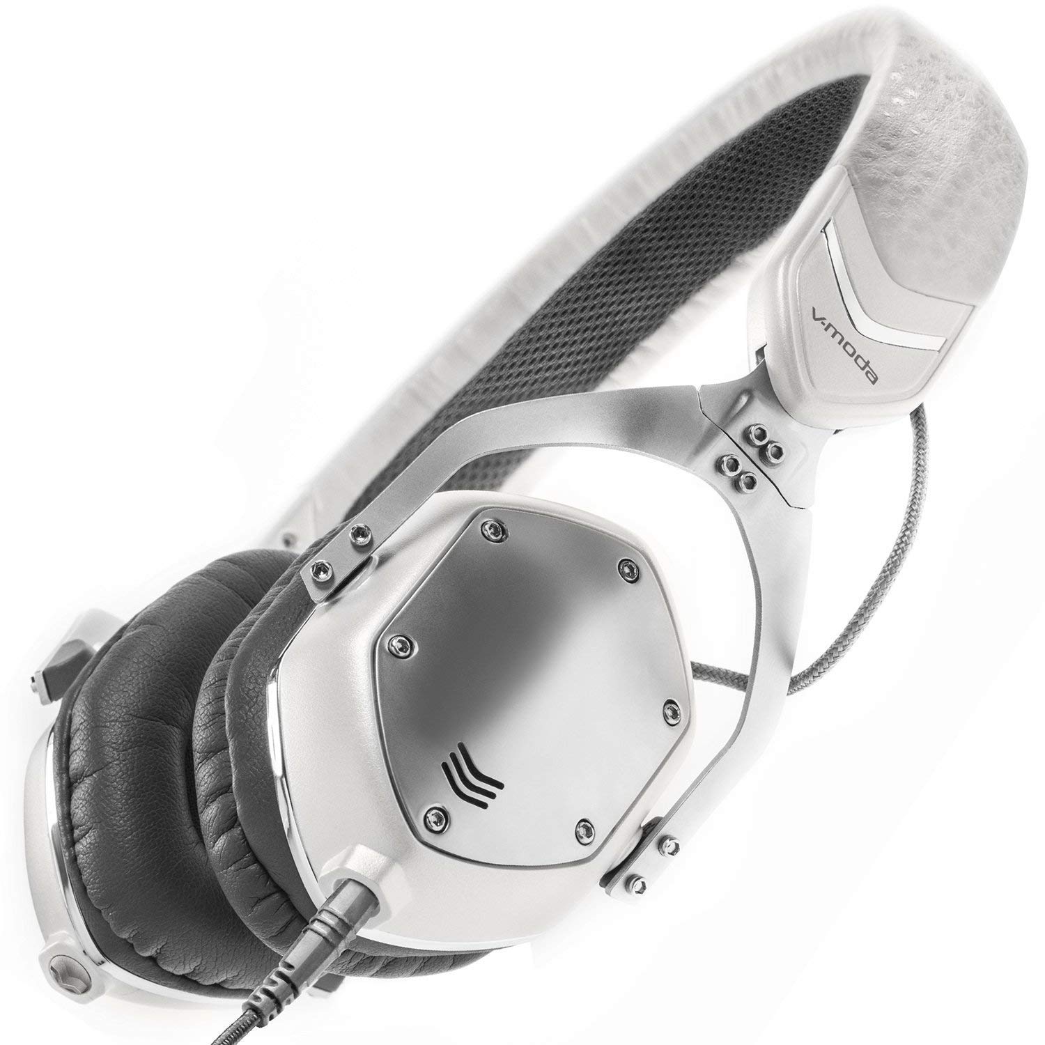 

V-MODA XS On-Ear Folding Design Noise-Isolating Metal Headphone (White Silver)