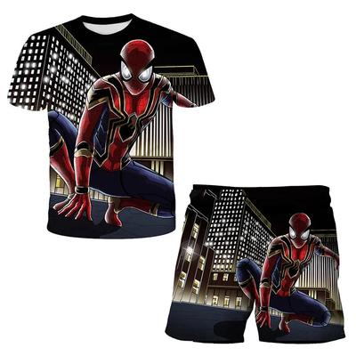 Spiderman Korean Children's Clothing for Boy Graphic T-Shirt 3D Printing Baby Girl Clothes Boys Kids Set Family Matching Outfits