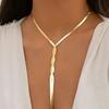 Sexy Gothique Réglable Plat Serpent Longue Chaîne Collier pour Femmes Vintage Tissage Lien Torsadé Tour de Cou Poitrine Esthétique Bijoux de Cou Nouveau