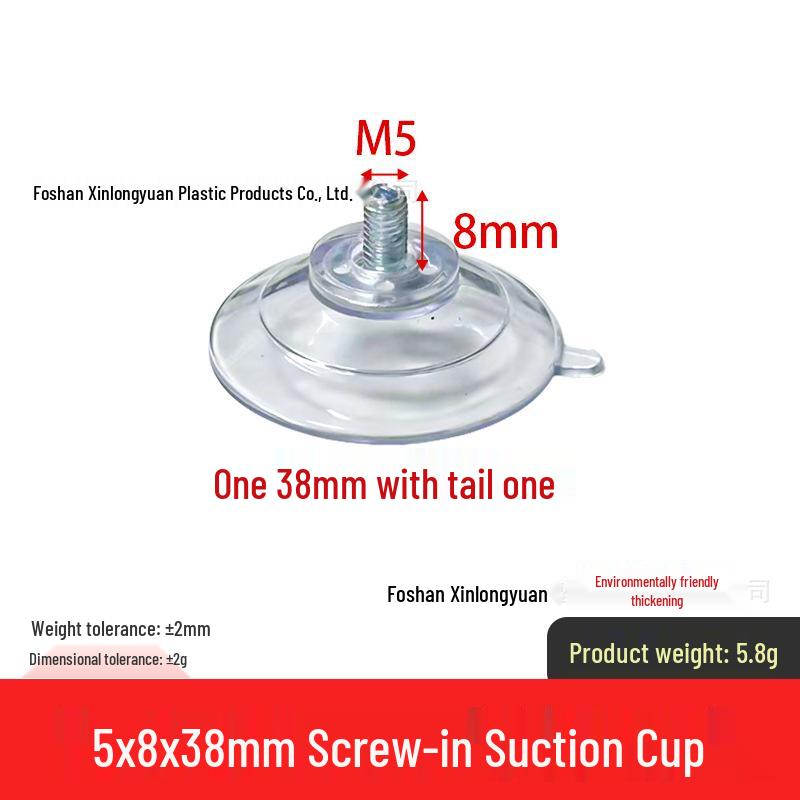 M4-M8 Transparente PVC-Saugnapf mit Gewindestange