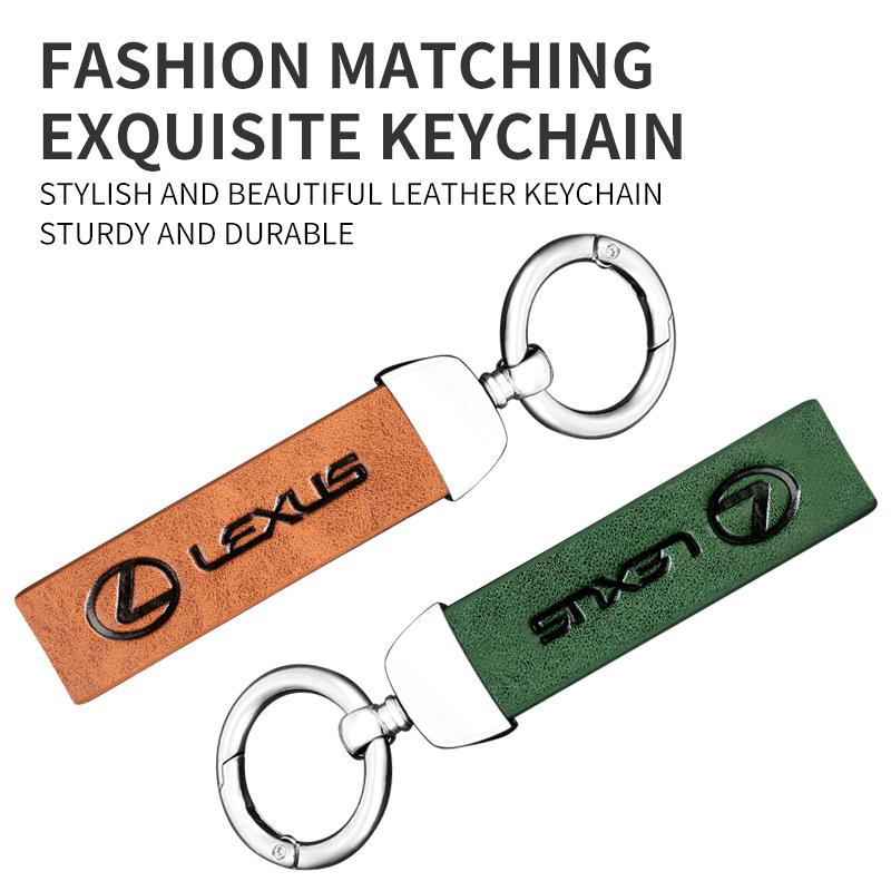 Car Vintage Leather Keychain Zinc Alloy Chain Keyring For Lexus F SPORT GS GX IS LS LX CT LC RC LBX NX RX 350h 450h ES UX 300e