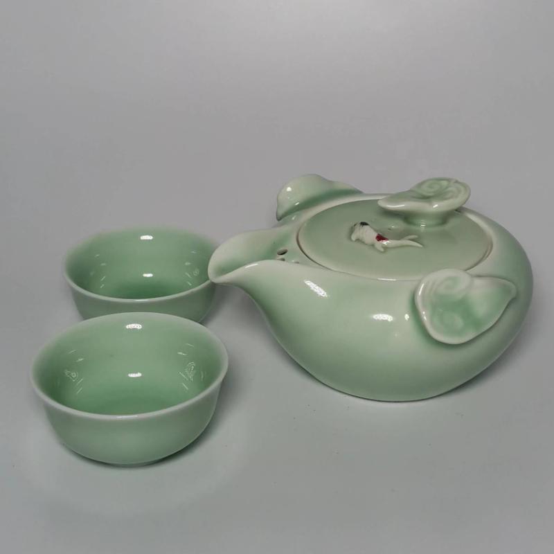 Cestovní čajový set v různých stylech, vysoké kvality, krásný a elegantní Gaiwan, čajová konvička a šálky, porcelánový čajový set, 1 čajová konvička, 1 čajový šálek