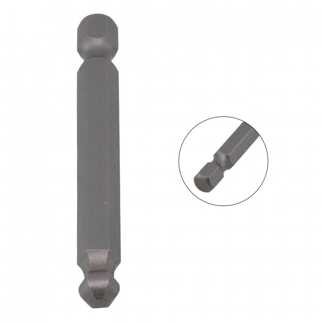 1pc 65mm Hex Screwdriver Bit Alloy Steel Ball Head Hexagon End Hexagon